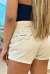 Shorts Consciência Jeans Feminino Mom com Detalhe de Aplicação Ana Castela Off White - loja online