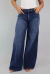 Calça Jeans Wide Leg Cintura Baixa Sky - comprar online