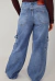 Calça Jeans Wide Leg Cargo Cintura Baixa - Beatriz Sedano