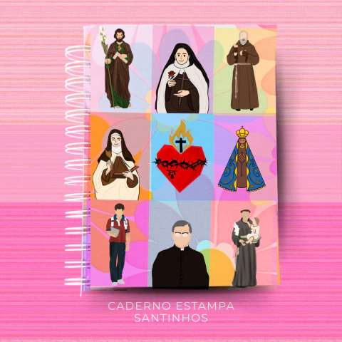 Caderno Santinhos A5 - Coleção Santinhos