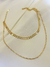 Colar duplo gotas dourado