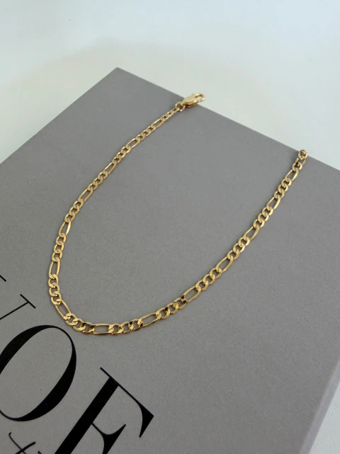 Pulseira masculina semijoia banho de ouro 18k - Garantia de 6 meses