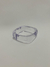 Bracelete resina quadrado transparente