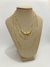 Colar triplo U dourado