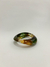 Bracelete resina ondas verde com marrom
