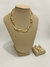 Conjunto gotas dourado