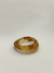 Bracelete resina onda marrom com branco