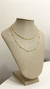 Colar duplo bolinhas dourado - comprar online