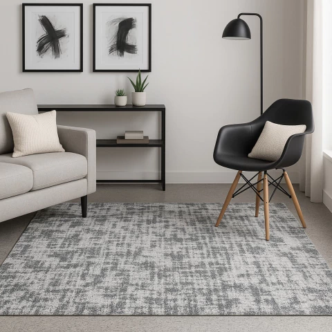 Tapete de Sala Mesclado 2,00 x 3,50 Antiderrapante Cinza - comprar online