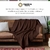 Manta Para Sofa e Cama Decorativa 1,40m x 1,70m Viena Lisa 100% Algodão Marrom - loja online