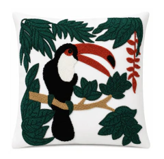 Capa de Almofada 45x45 Artesanal Bordada para Decoração Modelo Tufted 12