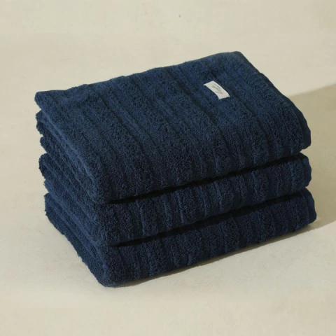 Kit 3 Toalhas de Banho Grossa Grande Loft 75x140 550g 100% Algodão Envio Rápido Azul Marinho