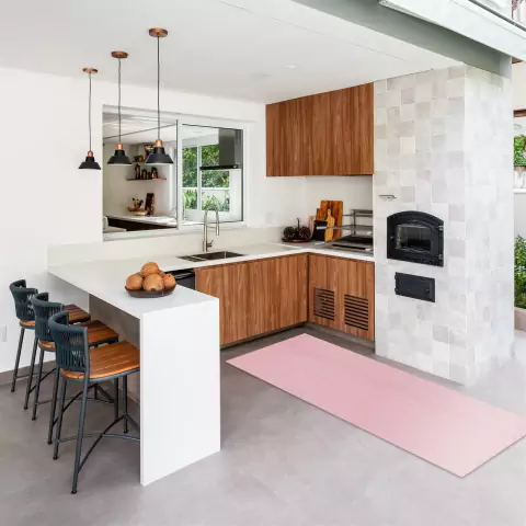 Tapete Passadeira Beira Cama Cairo Antiderrapante 0,65 X 2,00 Salmão