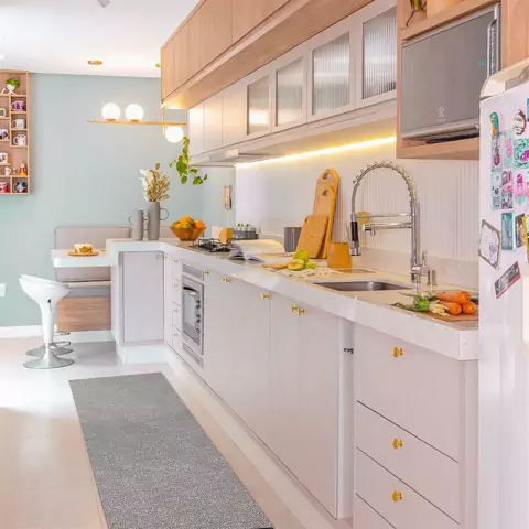 Tapete Passadeira Beira Cama Tenerife Antiderrapante 0,65 X 1,50 Marrom Claro / Caramelo