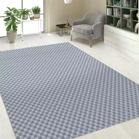 Tapete De Sala Safira Antiderrapante 1,32 X 2,00 Cinza/Cru