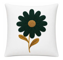Capa de Almofada 45x45 Bordada Moderna Decorativa Modelo Tufted 34