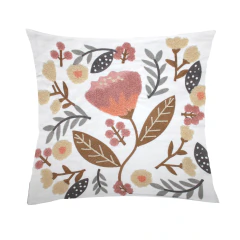Capa de Almofada 45x45 Artesanal Bordada Estilo Casa Modelo Tufted 37
