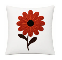 Capa de Almofada 45x45 Bordada Elegante Decorativa Modelo Tufted 38