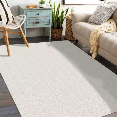 Tapete De Sala Mandacaru 1,50 X 2,00 Algodão Lavável em Máquina Liso Cru - comprar online