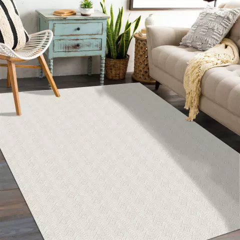 Tapete De Sala Mandacaru 2,00 X 2,50 Algodão Lavável em Máquina Liso Cru - comprar online