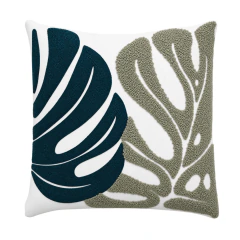 Capa de Almofada 45x45 Artesanal Bordada para Sala Modelo Tufted 52