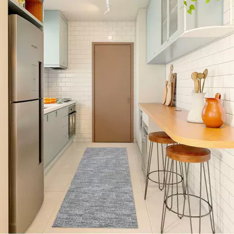 Tapete Passadeira Beira Cama Tenerife Antiderrapante 0,65 X 2,00 Preto