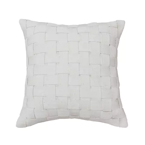Capa De Almofada Decorativa Moderna Trance 45 X 45 Artesanal cor Cru - comprar online