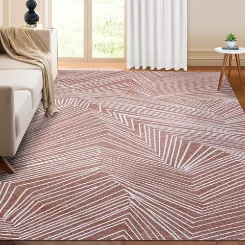 Tapete de Sala Moderno Antiderrapante 1,32 x 2,50 Montreal Lançamento Caramelo