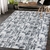Tapete de Sala Mesclado 2,00 x 4,00 Antiderrapante Cinza