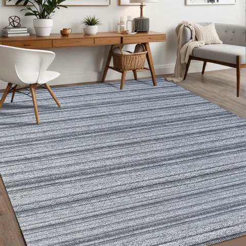 Tapete De Sala ou Quarto Nantes 1,32 x 2,00 Antiderrapante Cinza