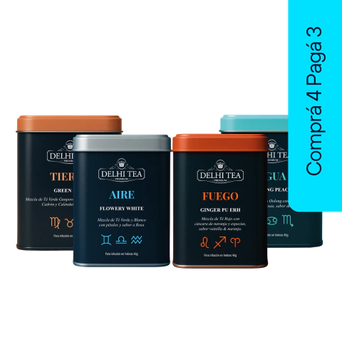 Elegi 4 paga 3 - Lata 4 Elementos Hebras Delhi Tea - comprar online
