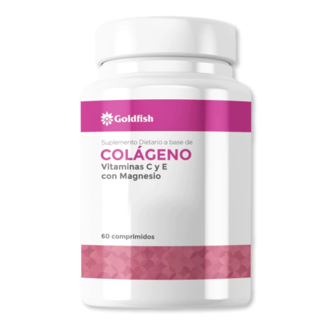 Colágeno con Magnesio y Vitaminas C y E x 60 Comprimidos Goldfish - comprar online