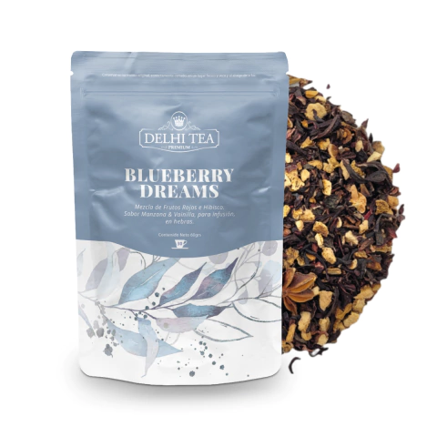 Blueberry Dreams Doypack Hebras x 60 g Delhi Tea - comprar online