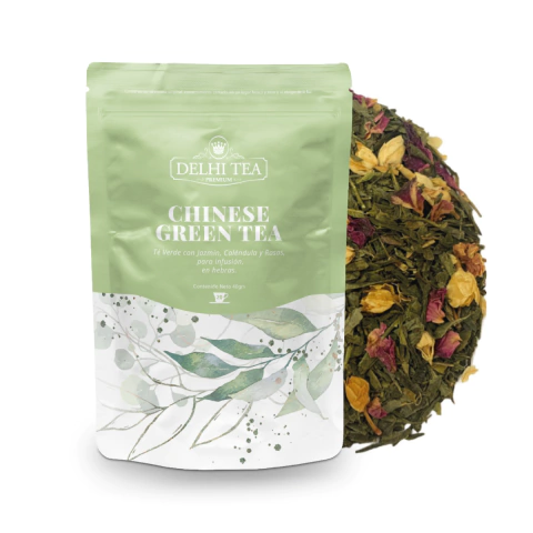 Chinese Green Tea Doypack Hebras x 40 g Delhi Tea - comprar online
