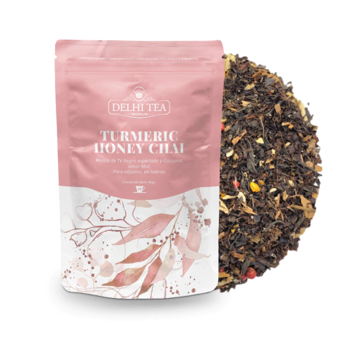 Turmeric Honey Chai Doypack Hebras x 40 g Delhi Tea - comprar online