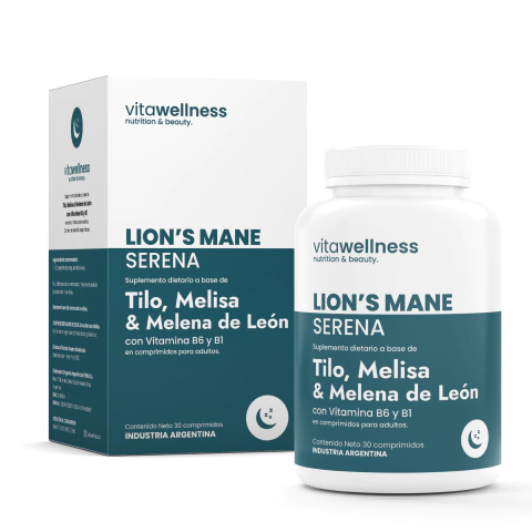 Lions Mane Serena con Tilo, Melisa & Melena de León x 30 Comprimidos Vitawellness - comprar online