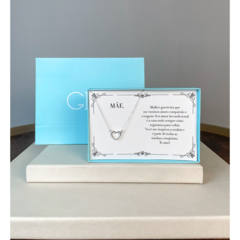 Imagem do Colar Feminino em Prata 925 com Coração - Presente Sofisticado para Mãe