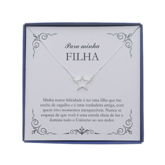 Colar Feminino em Prata 925 - Presente para Filha com Estrela de Cristal - comprar online