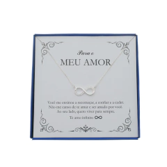 Colar Feminino em Prata 925 Símbolo do seu Amor Infinito - Presente Ideal para quem você Ama - comprar online