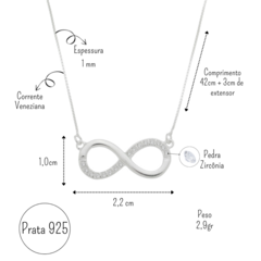 Imagem do Kit com 2 Colares Femininos em Prata 925 – Amor Infinito e Carinho Especial, Presentes Ideais para Sogra e Quem Você Ama