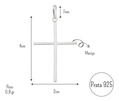 Pingente Crucifixo Unissex em Prata 925 – Elegância e Fé na internet