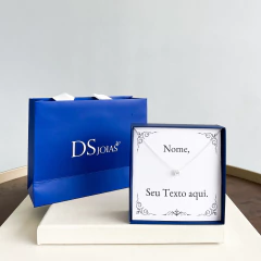 Imagem do Colar Feminino Gota em Prata 925 com Mensagem Personalizada - Presente Único e Especial