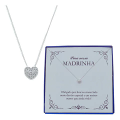 Colar Feminino em Prata 925 - Presente Ideal para Madrinha de Casamento - comprar online