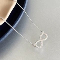Kit com 2 Colares Femininos em Prata 925 - Amor Infinito e Carinho Especial, Presentes Ideais para Sogra e Quem Você Ama - loja online