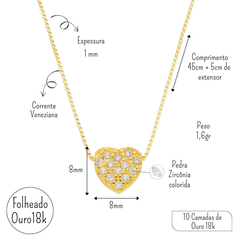 Colar Feminino Folheado a Ouro 24k – Presente Sofisticado para Cunhada - Ds Joias