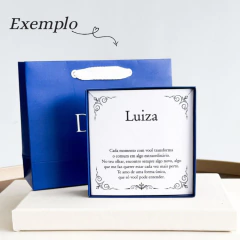 Colar Feminino Folheado a Ouro 24K - Presente Personalizado com Mensagem de Amor