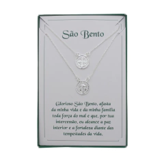 Presente Escapulário em Prata 925 Legítima - Medalha de São Bento - comprar online