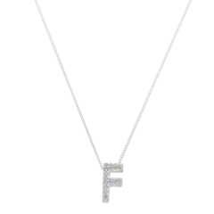 Colar em Prata 925 com Letra Brilhante - Presente de Aniversário Perfeito - Ds Joias
