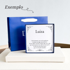 Colar Feminino Gota em Prata 925 com Mensagem Personalizada - Presente Único e Especial