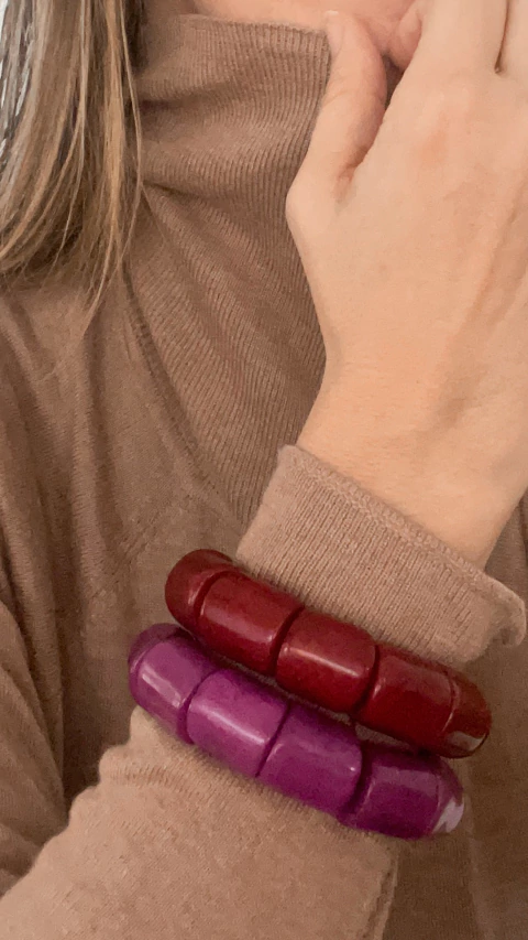 PULSERA HUESO VINO - comprar online